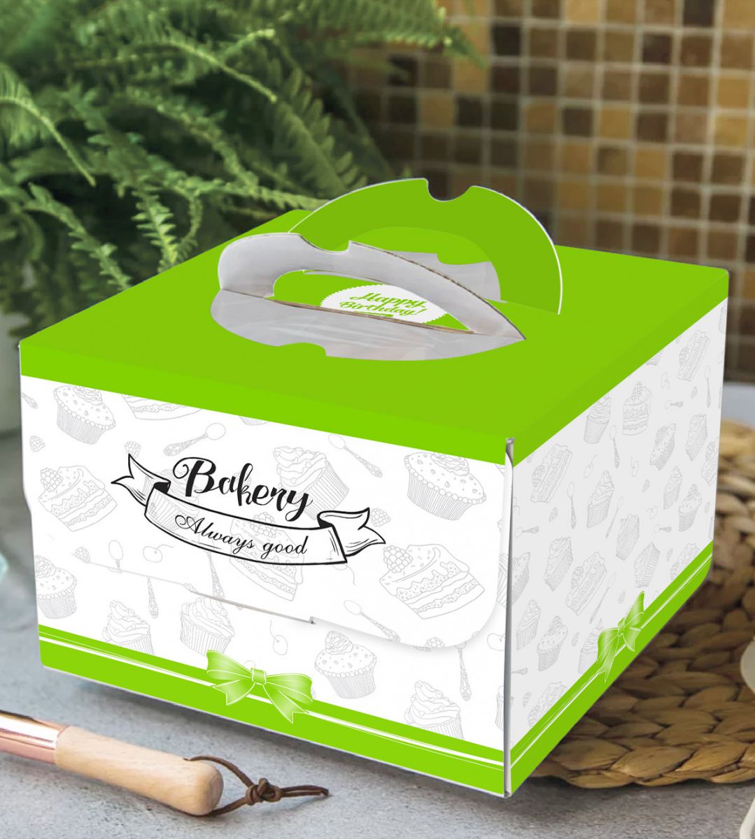 HỘP BÁNH KEM ĐẠI TRÀ XANH LÁ 