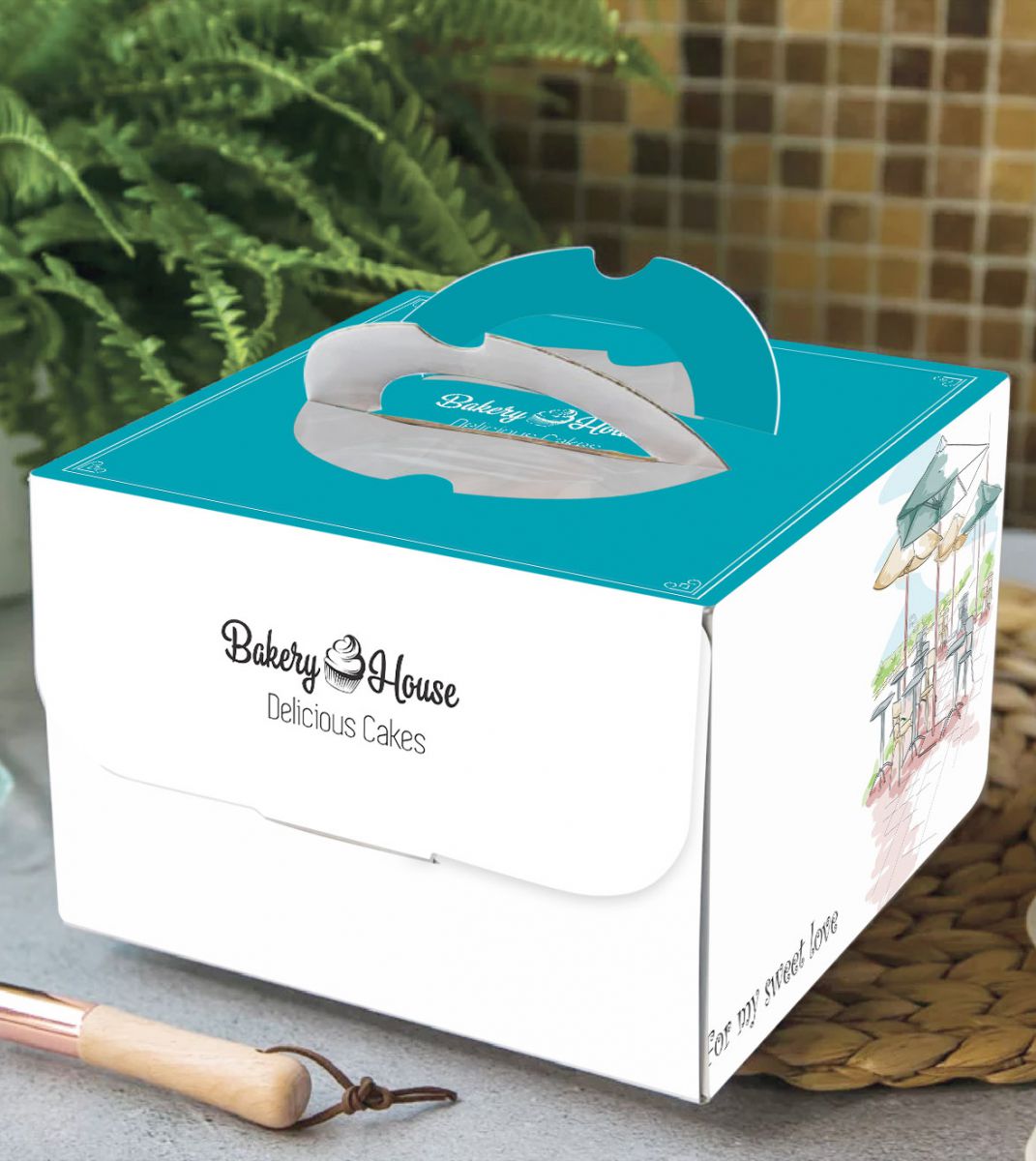 HỘP BÁNH KEM ĐẠI TRÀ XANH NGỌC 