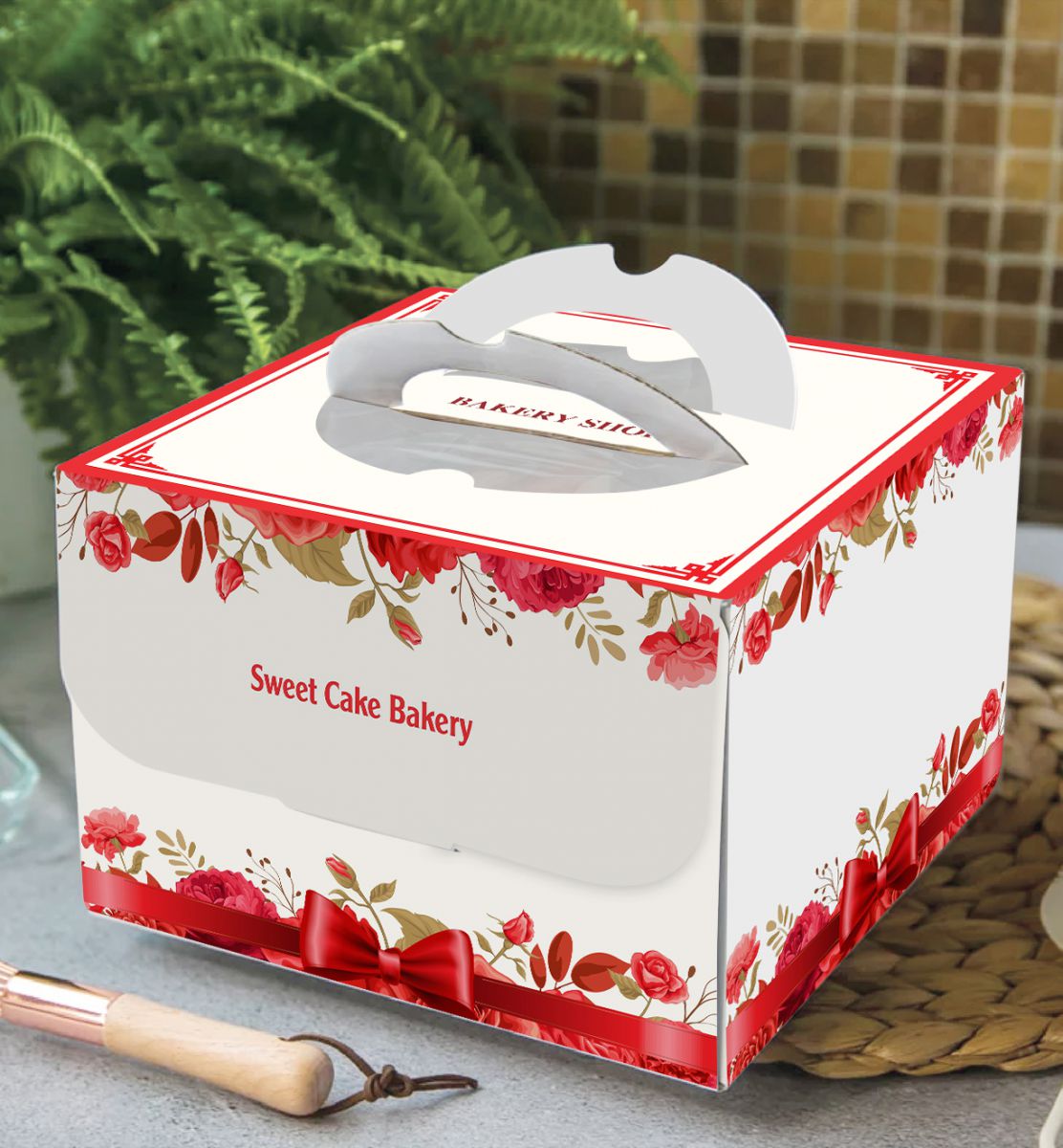 HỘP BÁNH KEM ĐẠI TRÀ LÁ ĐỎ 