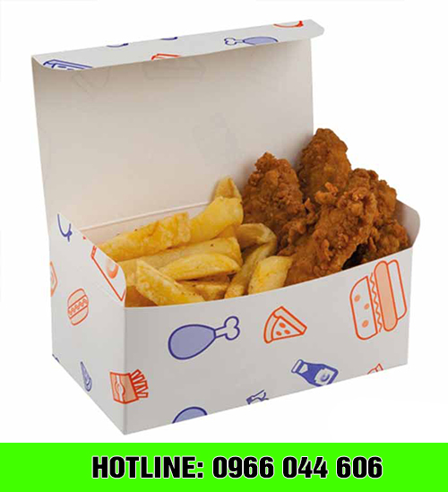 Xưởng in hộp giấy đựng thực phẩm, thức ăn nhanh giá rẻ