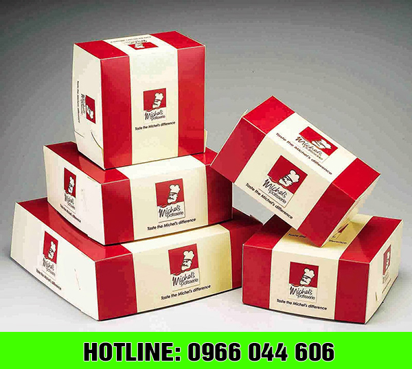 Chuyên in hộp giấy đựng thực phẩm, đồ ăn tại TPHCM. Hotline 0966 044 606
