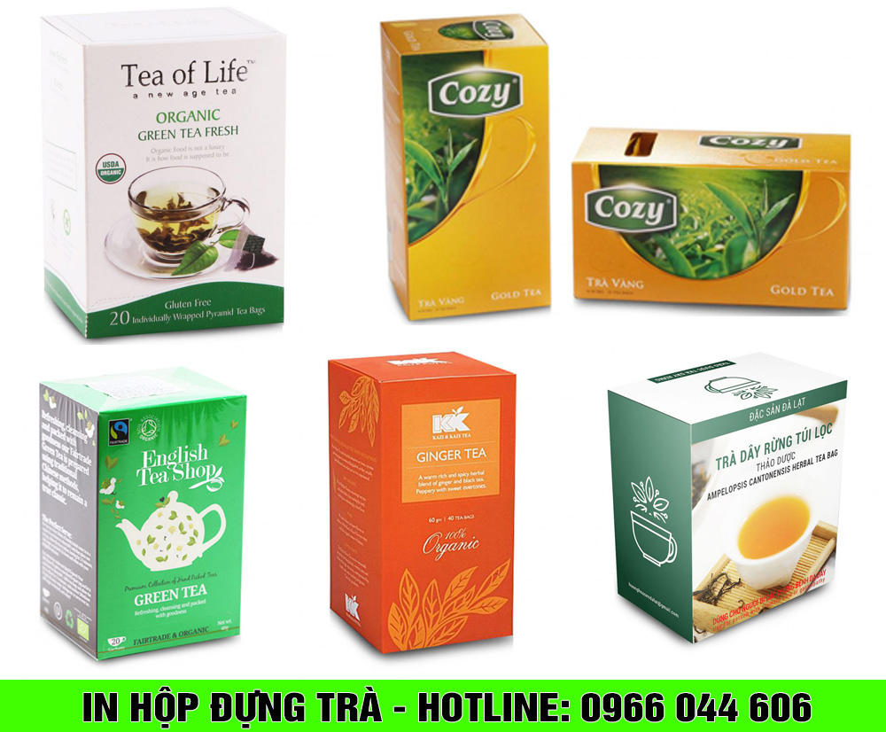 In hộp giấy đựng trà cao cấp giá rẻ với nhiều mẫu mã đẹp